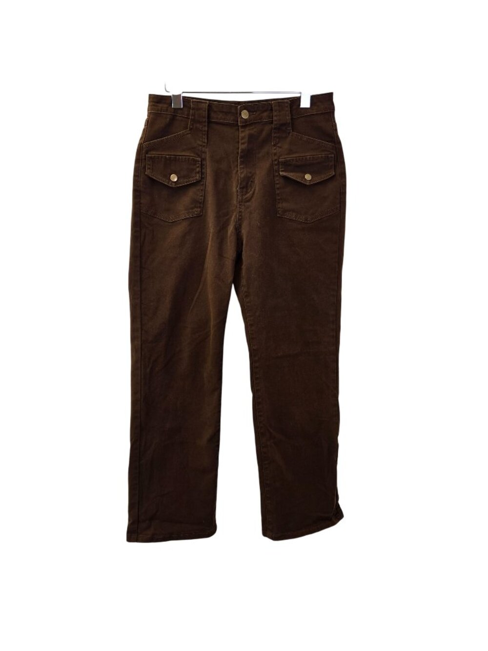 Cider High Rise Front Pocket Straight Leg Trouser Pants Size Large